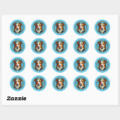 Australian Shepherd Round Stickers (Blatt)