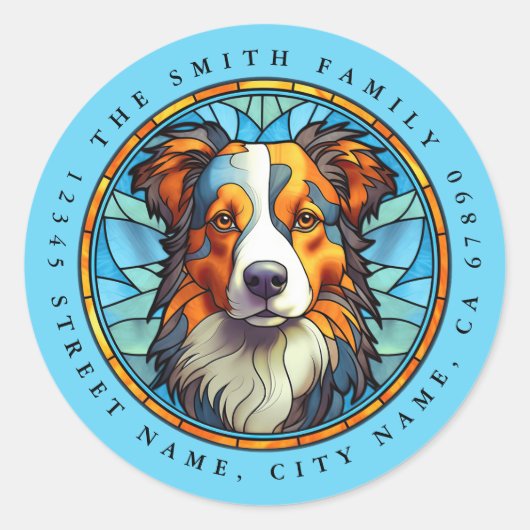 Australian Shepherd Round Stickers (Vorderseite)