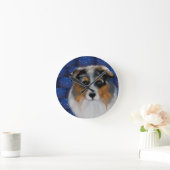 Australian Shepherd Runde Wanduhr (Zuhause)