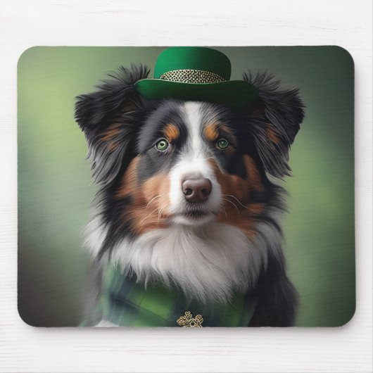 Australian Shepherd Sankt Patrick Mousepad (Vorne)