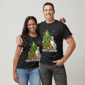 Australian Shepherd Santa Christmas Tree Lights Xm T-Shirt (Unisex)