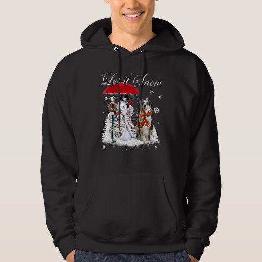 Australian Shepherd Santa Dog Christmas Snowman Xm Hoodie (Vorderseite)