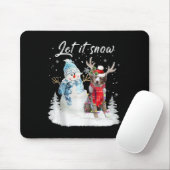 Australian Shepherd Santa Dog Christmas Snowman Xm Mousepad (Mit Mouse)