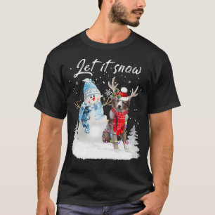 Australian Shepherd Santa-Hund Weihnachts-Schneema T-Shirt