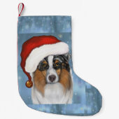 Australian Shepherd Santa Kleiner Weihnachtsstrumpf (Vorderseite)