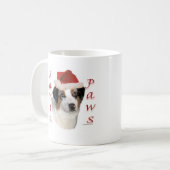 Australian Shepherd Santa Paws Kaffeetasse (Vorderseite Links)