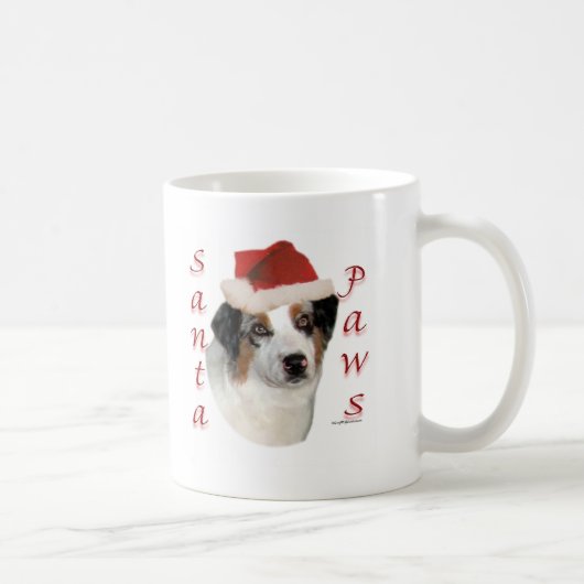 Australian Shepherd Santa Paws Kaffeetasse (Rechts)