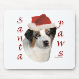 Australian Shepherd Santa Paws Mousepad