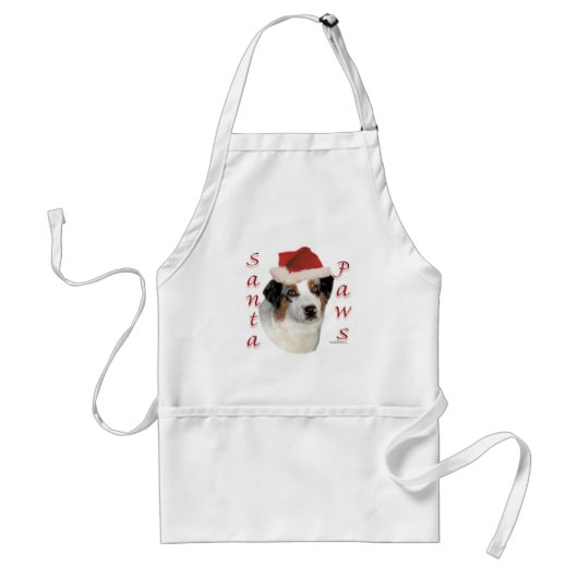 Australian Shepherd Santa Paws Schürze (Vorne)