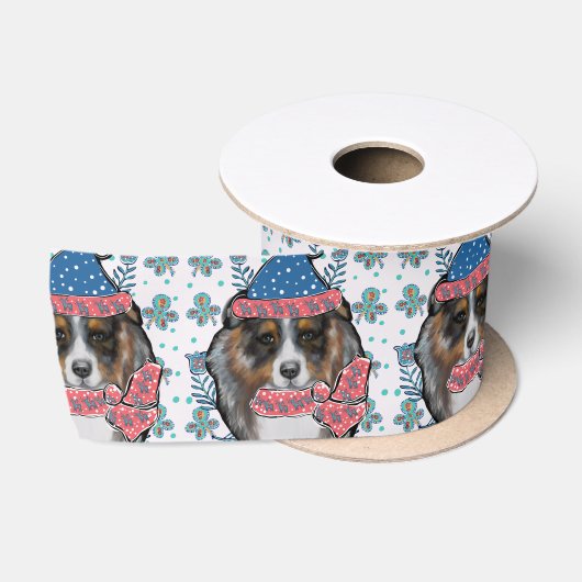 AUSTRALIAN SHEPHERD SATINBAND (Spule)