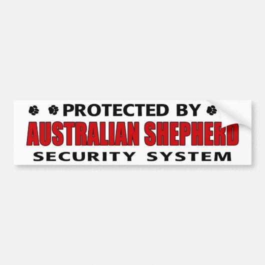 Australian Shepherd Security Autoaufkleber (Vorne)