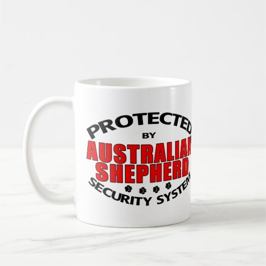 Australian Shepherd Security Kaffeetasse (Links)