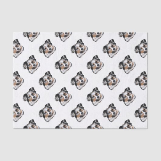 Australian Shepherd Seidenpapier (Vorderseite)
