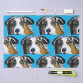 AUSTRALIAN SHEPHERD SEIDENPAPIER (Handwerk)