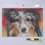 AUSTRALIAN SHEPHERD SEIDENPAPIER (Handwerk)