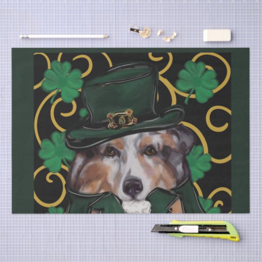 AUSTRALIAN SHEPHERD SEIDENPAPIER (Handwerk)