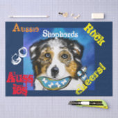 AUSTRALIAN SHEPHERD SEIDENPAPIER (Handwerk)