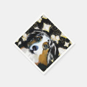 Australian Shepherd Serviette (Ecke)