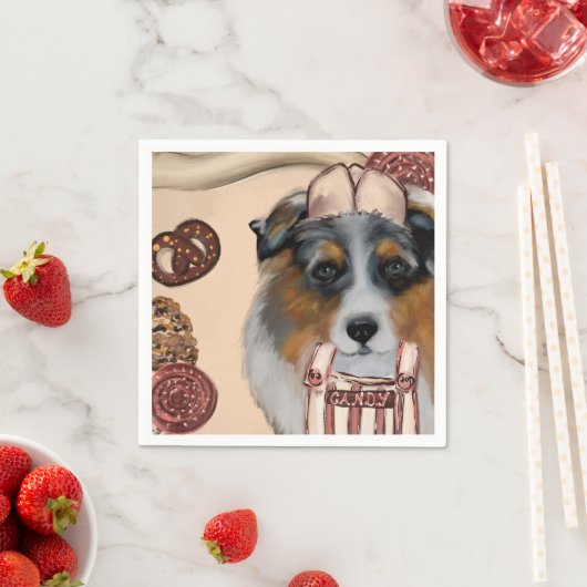 AUSTRALIAN SHEPHERD SERVIETTE (Beispiel)