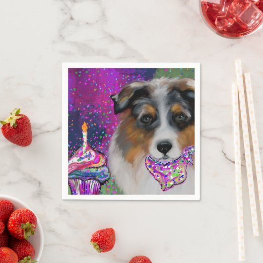 Australian Shepherd Serviette (Beispiel)