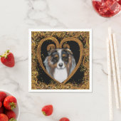Australian Shepherd Serviette (Beispiel)