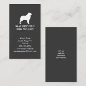 Australian Shepherd Silhouette Vertical Visitenkarte (Vorne/Hinten)