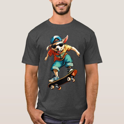 Australian Shepherd Skateboard - Dog T-Shirt (Vorderseite)