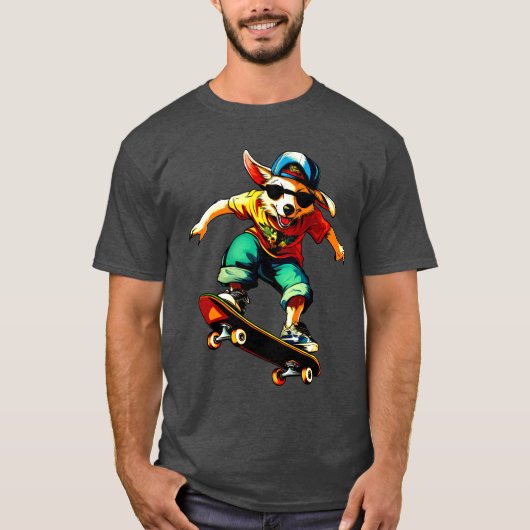 Australian Shepherd Skateboard T-Shirt (Vorderseite)
