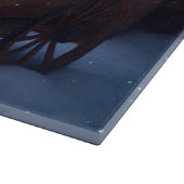 Australian Shepherd Snowy Sleigh Weihnachtsdekor Schneidebrett (Ecke)