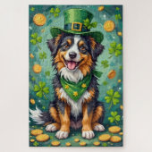 Australian Shepherd St Patrick’s Day Lucky Dog Puzzle (Vertikal)