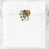 Australian Shepherd St Patricks Quadratischer Aufkleber (Tasche)