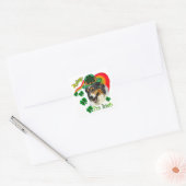 Australian Shepherd St Patricks Quadratischer Aufkleber (Umschlag)