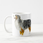 Australian Shepherd Stehend Kaffeetasse (Links)