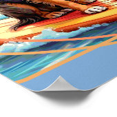 Australian Shepherd Surft Poster (Ecke)