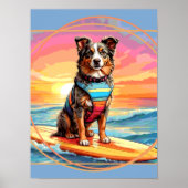 Australian Shepherd Surft Poster (Vorne)