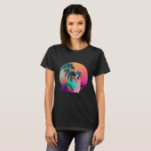 Australian Shepherd Synthwave 80er Retrowave Ästhe T-Shirt (Vorne ganz)