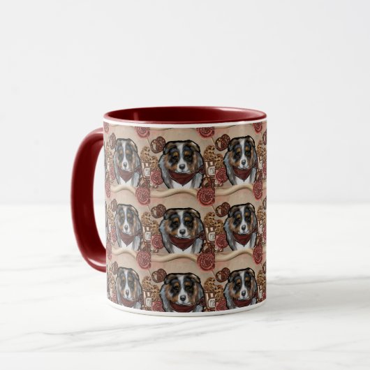 AUSTRALIAN SHEPHERD TASSE (Vorderseite Links)