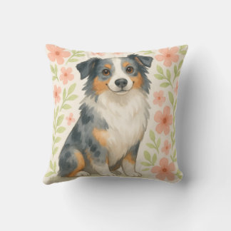 Australian Shepherd Throw Pillow Gift for Dog Love Kissen