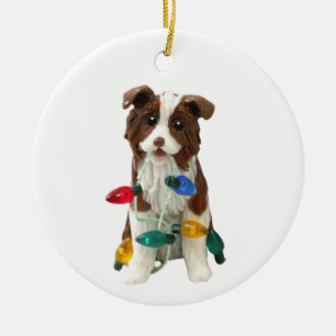 Australian Shepherd Tricolor Red Tricolor Tricolor Keramik Ornament