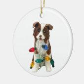 Australian Shepherd Tricolor Red Tricolor Tricolor Keramik Ornament (Links)