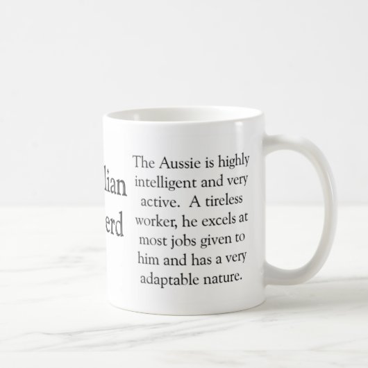 Australian Shepherd Trivia Tasse (Rechts)