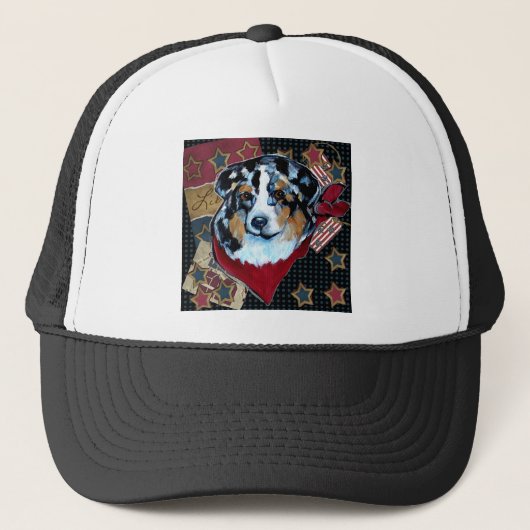 AUSTRALIAN SHEPHERD TRUCKERKAPPE (Vorderseite)