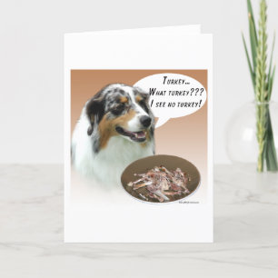 Australian Shepherd Türkei Feiertagskarte