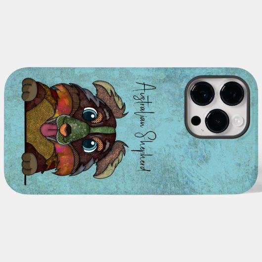 Australian Shepherd Ugly Face Case-Mate iPhone Hülle (Rückseite (Horizontal))