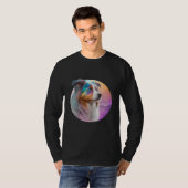 Australian Shepherd Vaporwave Retrowave Aesthetic  T-Shirt (Vorne ganz)