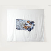 Australian Shepherd Wandteppich (Vorderseite (Horizontal))