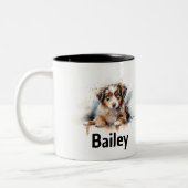 Australian Shepherd Watercolor Tasse (Links)