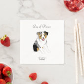 Australian Shepherd Wedding Cocktail Napkins Serviette (Beispiel)