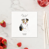 Australian Shepherd Wedding Cocktail Napkins Serviette (Beispiel)