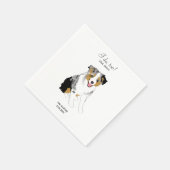 Australian Shepherd Wedding Cocktail Napkins Serviette (Ecke)